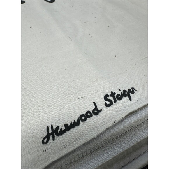 HARWOOD STEIGER Vtg Fabric SIX QUAIL Linen Cotton Blend Black White 1.75 Yards - Picture 3 of 6